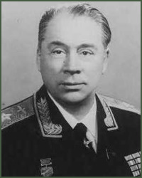Portrait of Marshal of Aviation Evgenii Fedorovich Loginov
